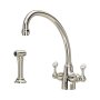Perrin & Rowe Etruscan Monobloc Sink Mixer with Rinse - Nickel