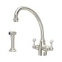 Perrin & Rowe Etruscan Monobloc Sink Mixer with Rinse - Pewter