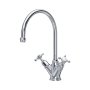 Perrin & Rowe Phoenician Monobloc Sink Mixer (Crosstop) - Chrome