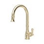 Perrin & Rowe Provence Monobloc Sink Mixer with Pull-Down Rinse - Gold