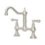 Perrin & Rowe Provence Bridge Sink Mixer - Pewter