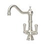 Perrin & Rowe Provence Monobloc Sink Mixer (Dual Lever) - Pewter