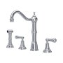 Perrin & Rowe Provence Widespread Sink Mixer with Rinse - Chrome