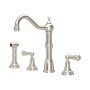 Perrin & Rowe Provence Widespread Sink Mixer with Rinse - Pewter