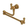 Perrin & Rowe Pot Filler with Lever Handles - Aged Brass