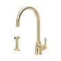 Perrin & Rowe Langbourn Monobloc Sink Mixer with Rinse - Polished Brass