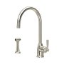 Perrin & Rowe Langbourn Monobloc Sink Mixer with Rinse - Nickel