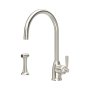 Perrin & Rowe Langbourn Monobloc Sink Mixer with Rinse - Pewter