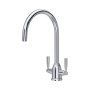 Perrin & Rowe Langbourn Monobloc Sink Mixer (Dual Lever) - Chrome
