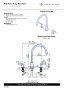 Perrin & Rowe Langbourn Widespread Sink Mixer - Aged Brass