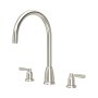 Perrin & Rowe Langbourn Widespread Sink Mixer - Pewter