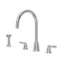 Perrin & Rowe Langbourn Widespread Sink Mixer with Rinse - Chrome