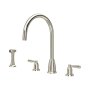 Perrin & Rowe Langbourn Widespread Sink Mixer with Rinse - Nickel