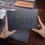 Geberit Sigma40 Round Dual Flush Plate - Matt Black