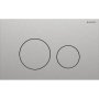 Geberit Sigma40 Round Dual Flush Plate - Brushed Stainless Steel