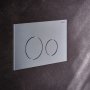 Geberit Sigma40 Round Dual Flush Plate - Brushed Stainless Steel