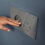 Geberit Sigma40 Round Dual Flush Plate - Brushed Stainless Steel