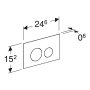 Geberit Sigma40 Round Dual Flush Plate - White Glass