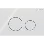 Geberit Sigma40 Round Dual Flush Plate - White Glass