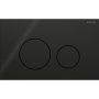 Geberit Sigma40 Round Dual Flush Plate - Black Glass