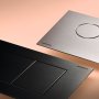 Geberit Sigma40 Square Dual Flush Plate - Brushed Black Chrome