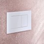 Geberit Sigma40 Square Dual Flush Plate - White Glass