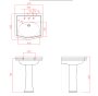 Silverdale Loxley 650mm Basin - White