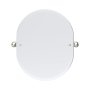 Perrin & Rowe Traditional 625 x 500mm Oval Mirror - Pewter