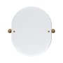 Perrin & Rowe Traditional 625 x 500mm Oval Mirror - English Bronze