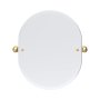 Perrin & Rowe Traditional 625 x 500mm Oval Mirror - Satin Brass