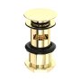 Perrin & Rowe Large Slotted Push Basin Waste - Polished Brass