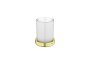 Roca Tempo Toilet Roll Holder with Shelf - Brushed Brass