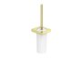 Roca Tempo Wall-Mounted Toilet Brush - Brushed Brass