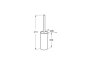 Roca Tempo Floor Standing Toilet Brush Holder - Brushed Brass