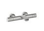 Roca T-500 Wall-Mounted Thermostatic Bath/Shower Mixer - Stainless Steel