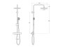 Roca Even-T Thermostatic Shower Column with Round Head - Rose Gold