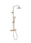Roca Even-T Thermostatic Shower Column with Round Head - Rose Gold