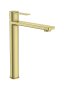Roca Targa XL Smooth Body Cold Start Basin Mixer - Brushed Brass