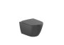 Roca Ona Wall-Hung Rimless Toilet with Horizontal Outlet - Matt Black