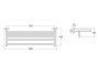 Roca Victoria 600mm Towel Rack - Matt Black