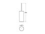 Roca Victoria Floorstanding / Wall-Hung Dual Toilet Brush Holder - Matt Black