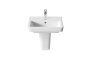 Roca Dama-N Compact 450mm Wall-Hung 1 Tap Hole Basin - White