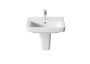 Roca Dama-N Compact 500mm Wall-Hung 1 Tap Hole Basin - White