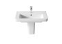 Roca Dama-N Compact 600mm Wall-Hung 1 Tap Hole Basin - White