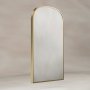 Origins Living Delphine 600 x 900mm Overmantle Arch Mirror - Brushed Brass