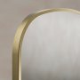 Origins Living Delphine 600 x 900mm Overmantle Arch Mirror - Brushed Brass
