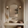 Origins Living Delphine 600 x 900mm Overmantle Arch Mirror - Brushed Brass