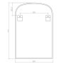 Origins Living Delphine 600 x 900mm Overmantle Arch Mirror - Brushed Brass