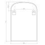 Origins Living Delphine 600 x 900mm Overmantle Arch Mirror - Brushed Bronze