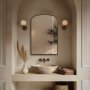 Origins Living Delphine 600 x 900mm Overmantle Arch Mirror - Brushed Bronze